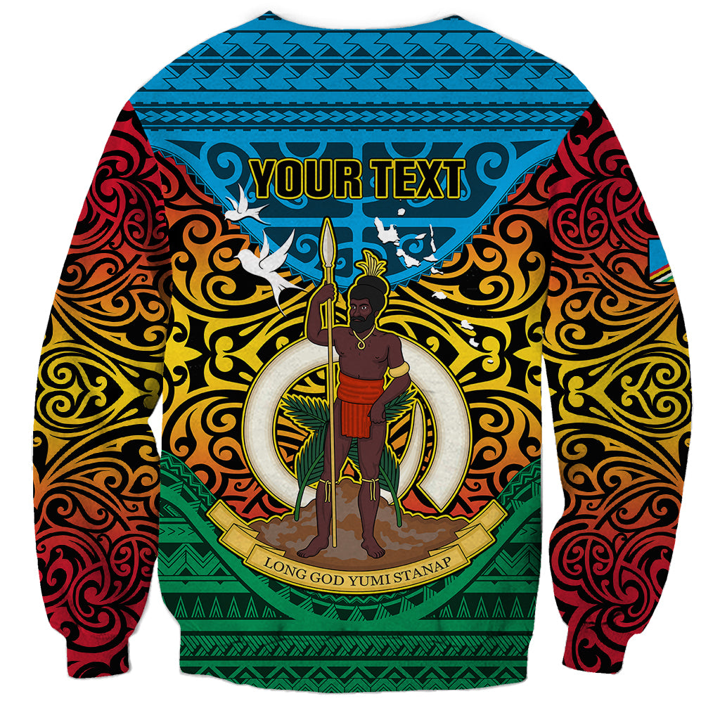 Personalized Vanuatu Torba Province Sweatshirt Vanuatuan Coat Of Arms Polynesian Pattern LT05 - Polynesian Pride
