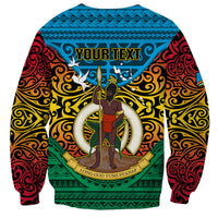 Personalized Vanuatu Torba Province Sweatshirt Vanuatuan Coat Of Arms Polynesian Pattern LT05 - Polynesian Pride
