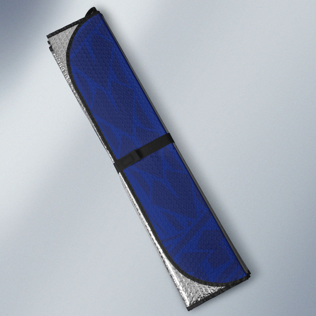Personalised Nauru Angam Day Auto Sun Shade Gold Navy Tribal Pattern