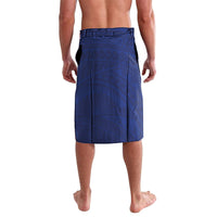 Personalised Nauru Angam Day Lavalava Gold Navy Tribal Pattern