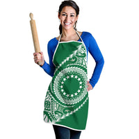 Cook Islands Gospel Day Apron Green Tribal Curves