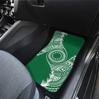 Cook Islands Gospel Day Car Mats Green Tribal Curves