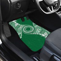 Cook Islands Gospel Day Car Mats Green Tribal Curves
