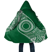 Cook Islands Gospel Day Cloak Green Tribal Curves