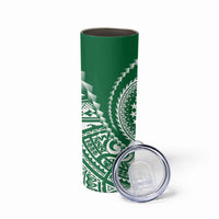 Cook Islands Gospel Day Skinny Tumbler Green Tribal Curves