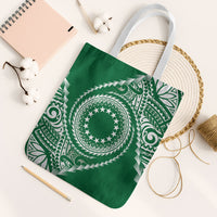 Cook Islands Gospel Day Tote Bag Green Tribal Curves