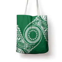 Cook Islands Gospel Day Tote Bag Green Tribal Curves