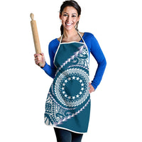 Cook Islands Gospel Day Apron Blue Tribal Curves