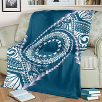 Cook Islands Gospel Day Blanket Blue Tribal Curves