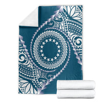 Cook Islands Gospel Day Blanket Blue Tribal Curves