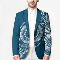 Cook Islands Gospel Day Blazer Blue Tribal Curves