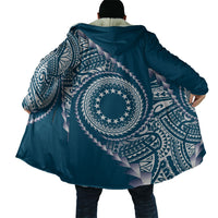 Cook Islands Gospel Day Cloak Blue Tribal Curves