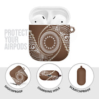 Cook Islands Gospel Day AirPods Case Brown Tribal Curves
