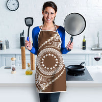 Cook Islands Gospel Day Apron Brown Tribal Curves
