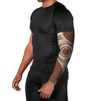 Cook Islands Gospel Day Arm Sleeves Brown Tribal Curves