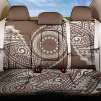 Cook Islands Gospel Day Back Car Seat Cover Brown Tribal Curves