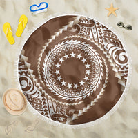 Cook Islands Gospel Day Beach Blanket Brown Tribal Curves