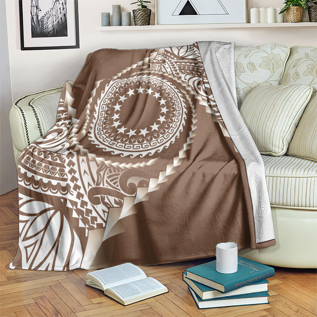 Cook Islands Gospel Day Blanket Brown Tribal Curves