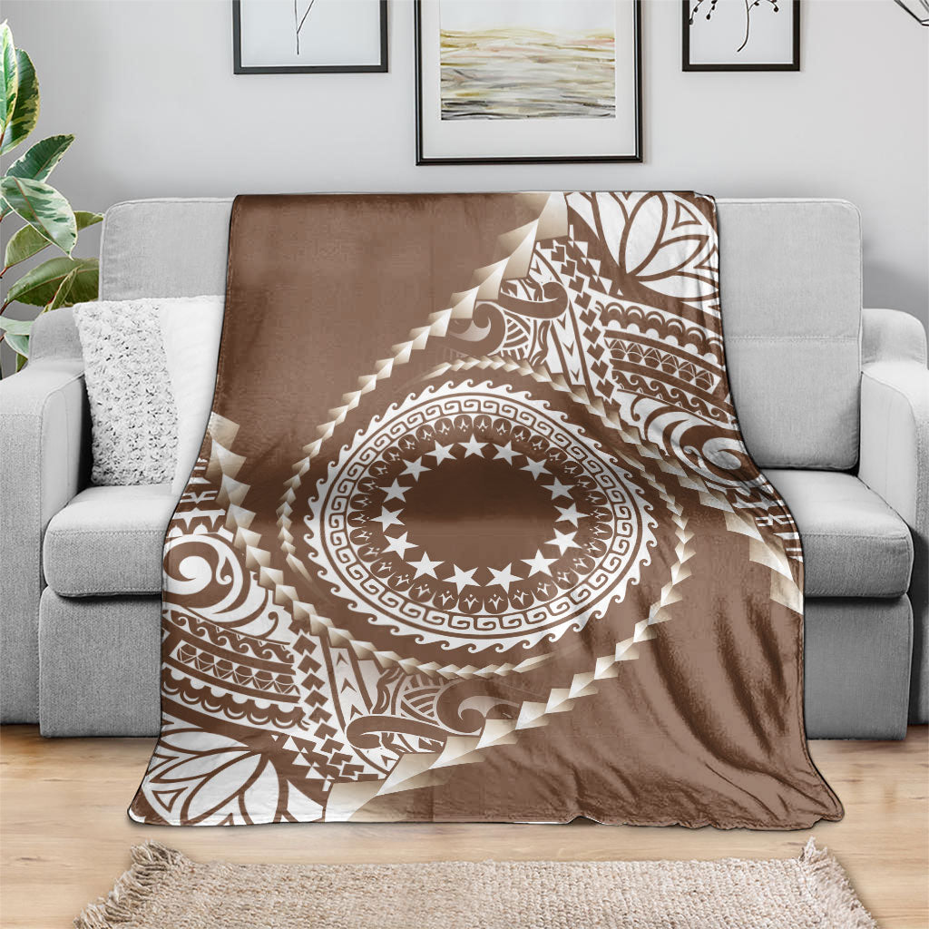 Cook Islands Gospel Day Blanket Brown Tribal Curves