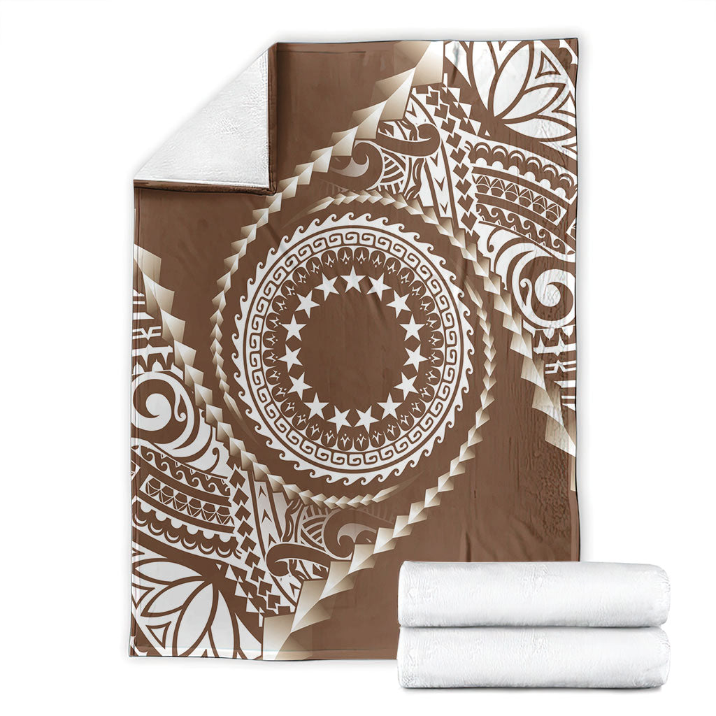 Cook Islands Gospel Day Blanket Brown Tribal Curves