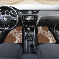 Cook Islands Gospel Day Car Mats Brown Tribal Curves