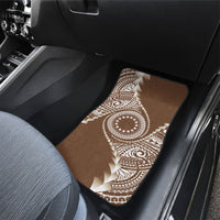 Cook Islands Gospel Day Car Mats Brown Tribal Curves