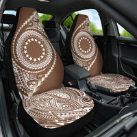 Cook Islands Gospel Day Car Seat Cover Brown Tribal Curves