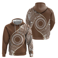 Cook Islands Gospel Day Hoodie Brown Tribal Curves