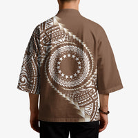 Cook Islands Gospel Day Kimono Brown Tribal Curves
