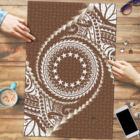 Cook Islands Gospel Day Puzzle Brown Tribal Curves
