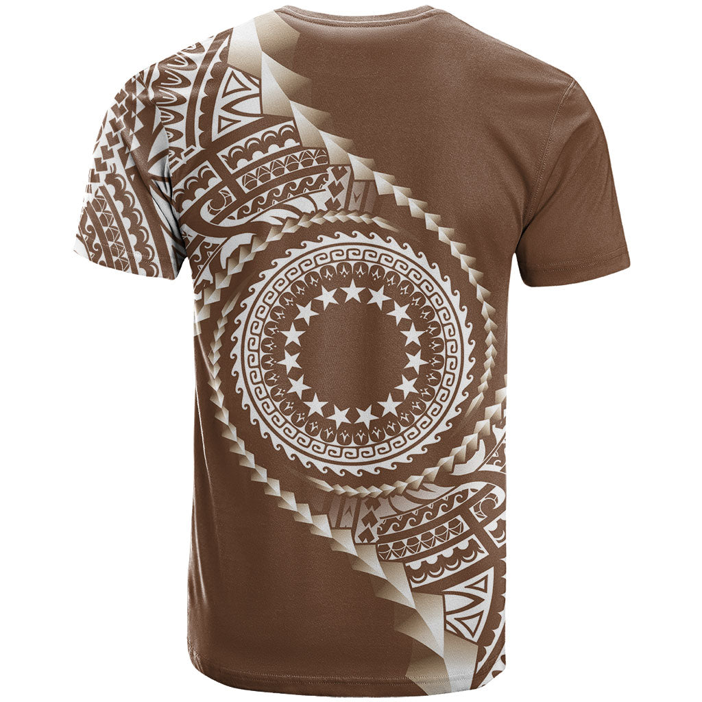 Cook Islands Gospel Day T Shirt Brown Tribal Curves