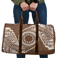 Cook Islands Gospel Day Travel Bag Brown Tribal Curves