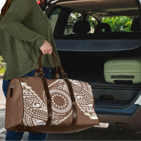 Cook Islands Gospel Day Travel Bag Brown Tribal Curves