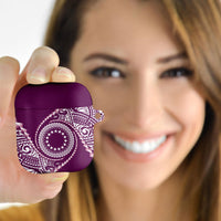Cook Islands Gospel Day AirPods Case Maroon Tribal Curves