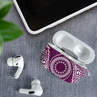 Cook Islands Gospel Day AirPods Case Maroon Tribal Curves