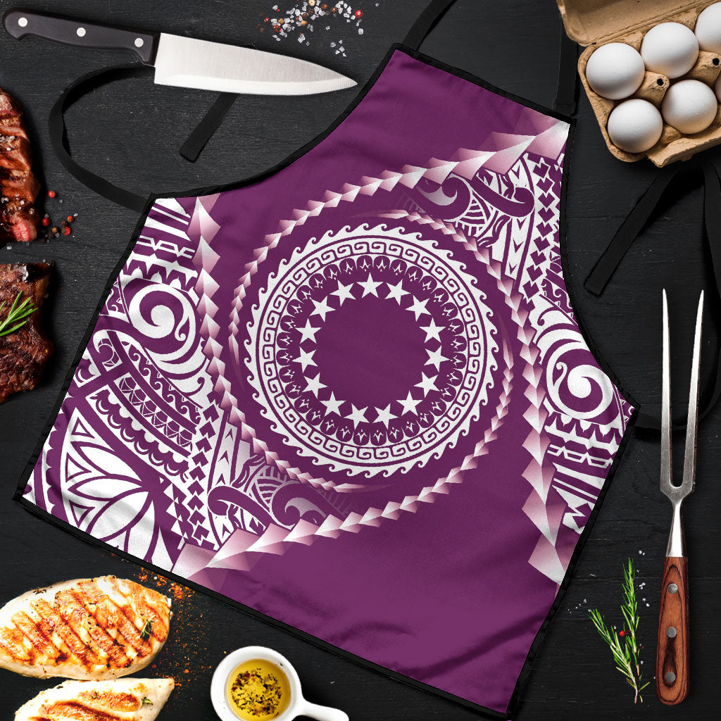 Cook Islands Gospel Day Apron Maroon Tribal Curves
