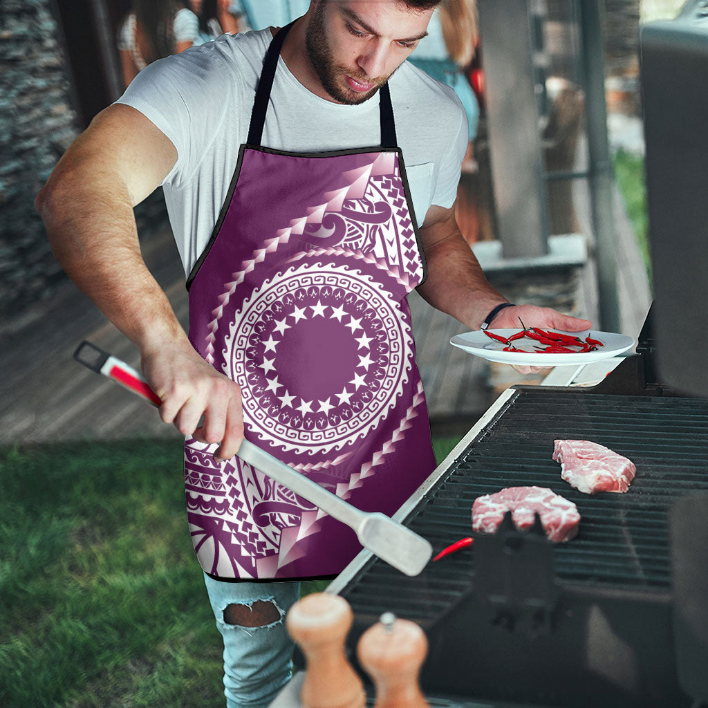 Cook Islands Gospel Day Apron Maroon Tribal Curves