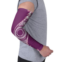 Cook Islands Gospel Day Arm Sleeves Maroon Tribal Curves