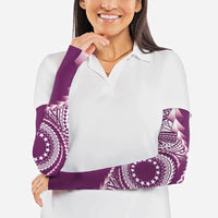 Cook Islands Gospel Day Arm Sleeves Maroon Tribal Curves