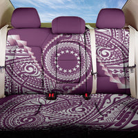 Cook Islands Gospel Day Back Car Seat Cover Maroon Tribal Curves
