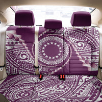 Cook Islands Gospel Day Back Car Seat Cover Maroon Tribal Curves