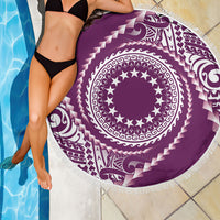 Cook Islands Gospel Day Beach Blanket Maroon Tribal Curves