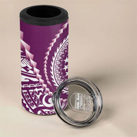Cook Islands Gospel Day 4 in 1 Can Cooler Tumbler Maroon Tribal Curves