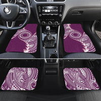 Cook Islands Gospel Day Car Mats Maroon Tribal Curves