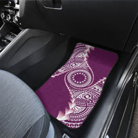 Cook Islands Gospel Day Car Mats Maroon Tribal Curves