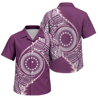 Cook Islands Gospel Day Family Matching Short Sleeve Bodycon Dress and Hawaiian Shirt Maroon Tribal Curves