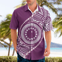 Cook Islands Gospel Day Hawaiian Shirt Maroon Tribal Curves