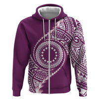 Cook Islands Gospel Day Hoodie Maroon Tribal Curves