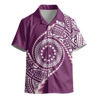 Cook Islands Gospel Day Kid Hawaiian Shirt Maroon Tribal Curves