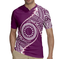 Cook Islands Gospel Day Rugby Jersey Maroon Tribal Curves